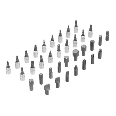 Набор инструментов Denzel 15814, 1/2", 1/4", CrV, S2, пластиковый кейс, 109 предметов купить в Надыме