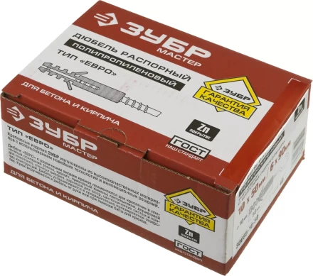 Дюбель ЗУБР "МАСТЕР" распорный полипропиленовый, тип "ЕВРО", в комплекте с шурупом-полукольцом, 10 х 50 /  6 х 90 мм, 40 шт 30685-10-50 купить в Надыме