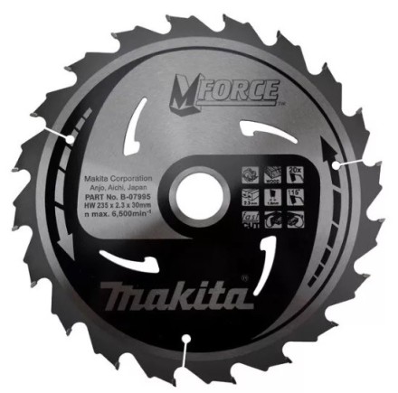 Диск пильный Makita M-Force, х165х20х2,0мм, 24 зуб,для дерева B-31223 купить в Надыме