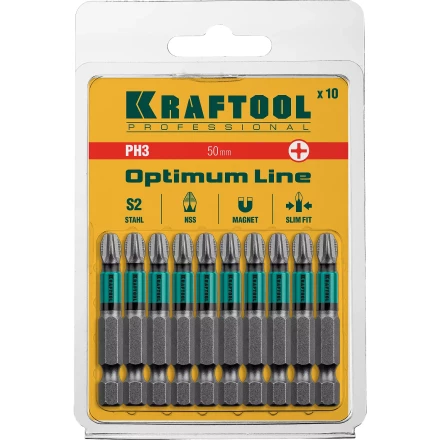Биты KRAFTOOL OPTIMUM PH 26122-3-50-10 купить в Надыме