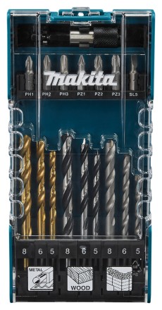 Набор сверл по металлу, дереву и бетону Makita D-74887 купить в Надыме