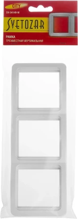 Панель СВЕТОЗАР "ГАММА" тройная вертикальная, цвет белый SV-54149-W купить в Надыме