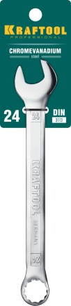 Ключи комбинированные KRAFTOOL, Cr-V, DIN 3113 27079-24 купить в Надыме