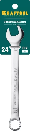 Ключи комбинированные KRAFTOOL, Cr-V, DIN 3113 27079-24 купить в Надыме