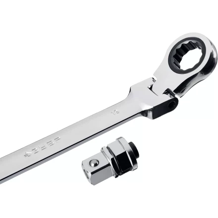 Наборы трещоточных комбинированных ключей шарнирных с адаптерами серия ПРОФЕССИОНАЛ купить в Надыме