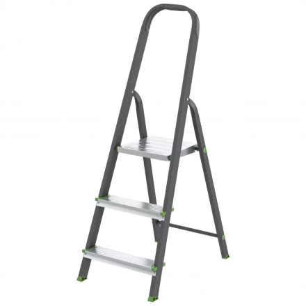 Стремянка 3 ступени стальной Профиль алюминиевые ступени Россия Сибртех 97953 купить в Надыме