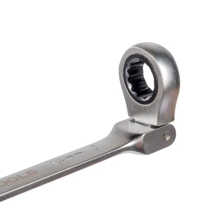 Набор гаечных комбинированных трещоточных ключей с шарниром КВТ НТКШ-8 (8–19 мм), 8 шт. (91951) купить в Надыме