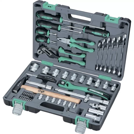 Набор инструмента 1/2  Cr-V S2 усиленный кейс 58 предм. STELS 14113 купить в Надыме