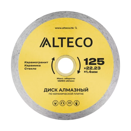 Диск алмазный по керамической плитке ALTECO 125x22.23x1.4 мм 66525 купить в Надыме