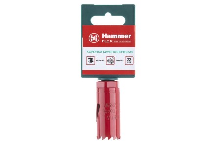 Коронка биметаллическая HAMMER Ф22х38мм 5/8&quot; BiMETALL (224-003) купить в Надыме