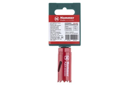 Коронка биметаллическая HAMMER Ф22х38мм 5/8&quot; BiMETALL (224-003) купить в Надыме