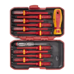 Диэлектрическая отвертка НИО-4412 с набором бит КВТ