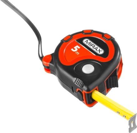 Рулетка MIRAX, 3 стопора, двухкомпонентный пластиковый корпус, 5мх19мм 34013-05-19 купить в Надыме