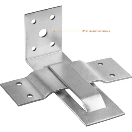 ЗУБР СОС-2.0, 40 x 120 (60) x 2 мм, пластина, скользящая опора для стропил (310166-060) купить в Надыме