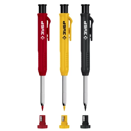 ЗУБР АСК набор: 18 сменных грифелей: 6ч + 6ж + 6к ( d 2,8 мм, HB), 3 автоматических карандаша (06312-H6) купить в Надыме