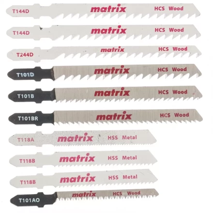 Набор полотен для электролобзика универсальный 10 шт T-SET1001 Matrix 78246 купить в Надыме