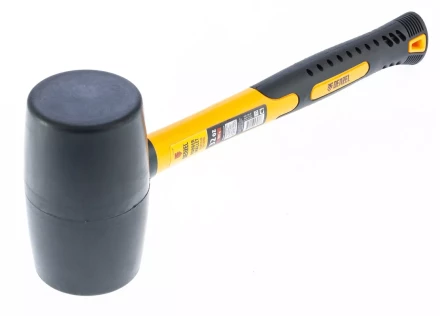 Киянка резиновая, 32 oz, черная резина, фибергласовая рукоятка// Denzel 7711194 купить в Надыме