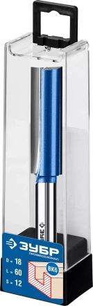 ЗУБР 18 x 60 мм, хвостовик 12 мм, фреза пазовая прямая с нижними подрезателями, Профессионал (28755-18-60) купить в Надыме