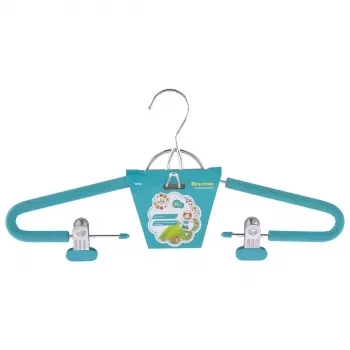 Вешалка для костюма с мягким противоскользящим покрытием 42 см бирюзовая ELFE 92925 купить в Надыме