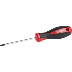 Отвертка ЗУБР "МАСТЕР", Cr-v, эргономичная двухкомпонентная рукоятка, PH0x75мм 25062-0-075_z02