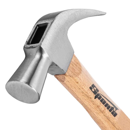 Молоток-гвоздодер, 650 г Sparta, боек 32 мм, деревянная рукоятка, 104235 купить в Надыме
