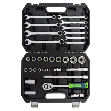 Набор инструментов Сибртех 13393, 1/2", пластиковый кейс, 32 предмета купить в Надыме