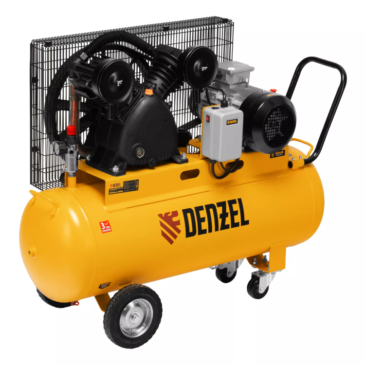 Компрессор воздушный рем. привод Denzel BCV 4000-T/100, 4,0 кВт, 100 литров, 690 л/мин купить в Надыме