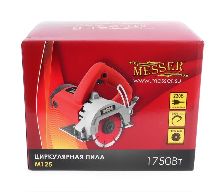 Циркулярная пила по камню MESSER M125 с PRCD и комплектом для подачи воды купить в Надыме