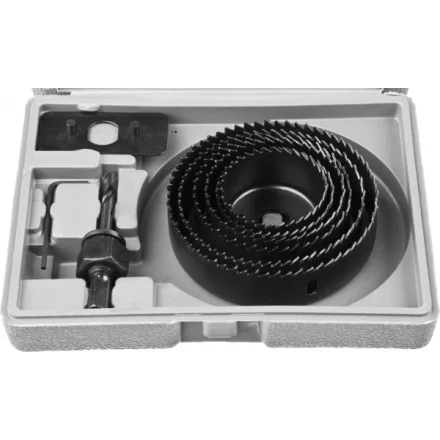 Набор кольцевых коронок по дереву STAYER "MASTER" Д51, 57, 67, 76, 88, 102мм. 8шт. 29600-H8 купить в Надыме