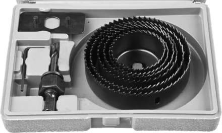 Набор кольцевых коронок по дереву STAYER "MASTER" Д51, 57, 67, 76, 88, 102мм. 8шт. 29600-H8 купить в Надыме