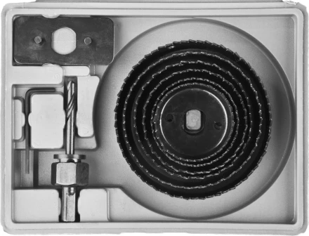 Набор кольцевых коронок по дереву STAYER "MASTER" Д51, 57, 67, 76, 88, 102мм. 8шт. 29600-H8 купить в Надыме