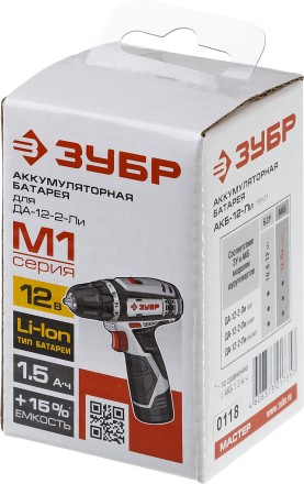 Аккумуляторная батарея Li-Ion 12 В M1 АКБ-12-Ли 15М1 серия МАСТЕР купить в Надыме