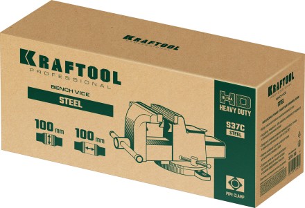 Тиски KRAFTOOL STEEL стальные 32701-100 купить в Надыме
