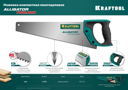 Ножовка по дереву Alligator 15227-35 купить в Надыме