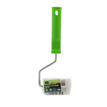 Валик "Велюр" с ручкой,  75 мм, ворс 5 мм, D 36 мм, D ручки 6 мм Россия Сибртех 80131 купить в Надыме