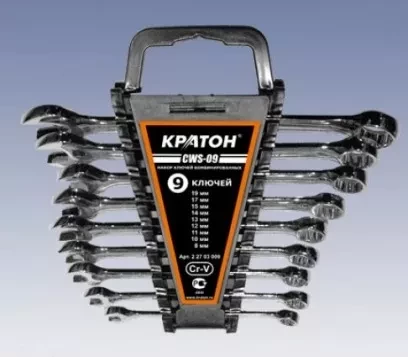 Набор ключей комбинированных Кратон CWS-09 9 пр. 2 27 03 009 купить в Надыме