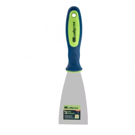 Шпательная лопатка из нержавеющей стали 60 мм двухкомпонентная ручка Сибртех 85523 купить в Надыме