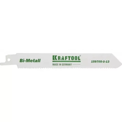 Полотно KRAFTOOL "INDUSTRIE QUALITAT", S922VF, для эл/ножовки, Bi-Metall, по металлу, дереву, шаг 1,8-2,5мм, 130мм 159705-U-13