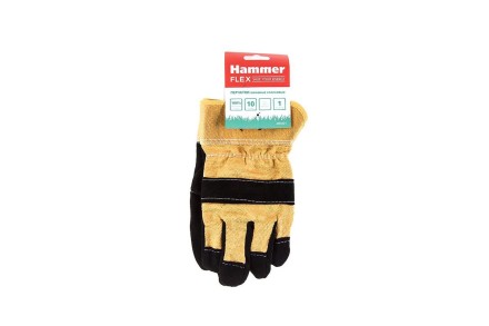 Спилковые перчатки повышенной прочности HAMMER 230-021 купить в Надыме