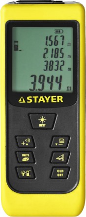 Дальномер STAYER &quot;MASTER&quot; MAX-Control лазерный, 2 точки отсчета, дальность 50м, точность 2мм 34957 купить в Надыме