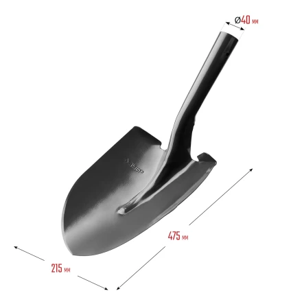 ЗУБР Мастер, 474 х 215 мм, полотно 1.6 мм, закалено, без черенка, тип ЛСГ, штыковая лопата (39413) купить в Надыме