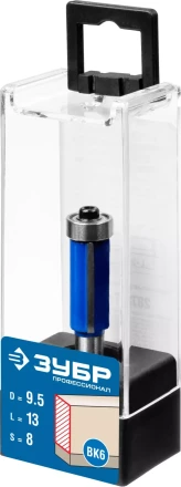 ЗУБР 9.5 x 13 мм, хвостовик 8 мм, фреза кромочная с нижним подшипником, Профессионал (28727-9.5-13) купить в Надыме