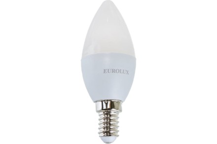 Лампа светодиодная EUROLUX LL-E-C37-6W-230-4K-E14 76/2/4 купить в Надыме