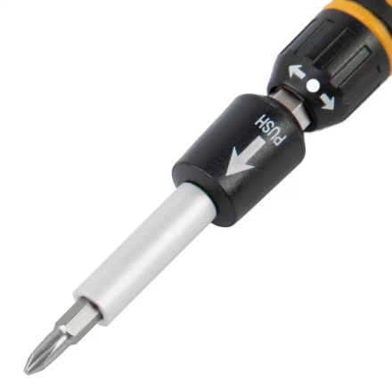 Отвертка с набором бит и торцевых головок для точных работ Denzel 7711599, гибкий привод, 48 шт, CrMo купить в Надыме