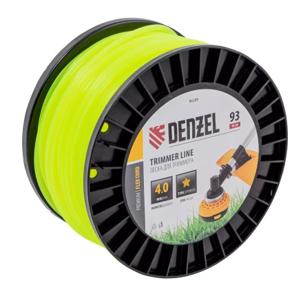 Леска для триммера звезда, 4,0мм х 93м, на DIN катушке FLEX CORD// Denzel 96289 купить в Надыме