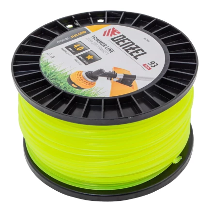 Леска для триммера звезда, 4,0мм х 93м, на DIN катушке FLEX CORD// Denzel 96289 купить в Надыме