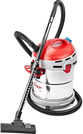 Пылесос ЗУБР сухая и влажная уборка, нержавеющая сталь, усиленное основание, розетка до 2000Вт, 30л, 1400Вт ЗППУ-1400-30 купить в Надыме