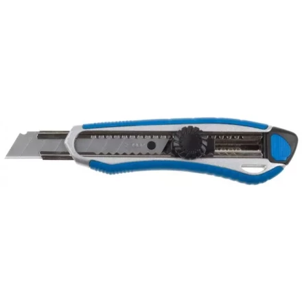 Нож ЗУБР"ЭКСПЕРТ", двухкомпонентный корпус, с механическим фиксатором, с сегментированным лезвием 18 мм, сталь У8А. 09178 купить в Надыме