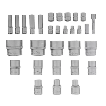 Набор инструментов Сибртех 13394, 1/2", 1/4", пластиковый кейс 76 предметов купить в Надыме