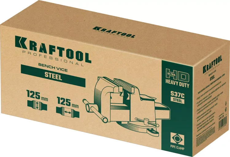 Тиски KRAFTOOL STEEL стальные 32701-125 купить в Надыме